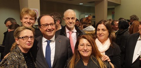 Avec François Hollande pour les vœux en Corrèze, le 11 janvier 2020